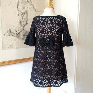 Little Black Lace Dress Audrey Hepburn Inspired Vintage Dress / Mooerkerr